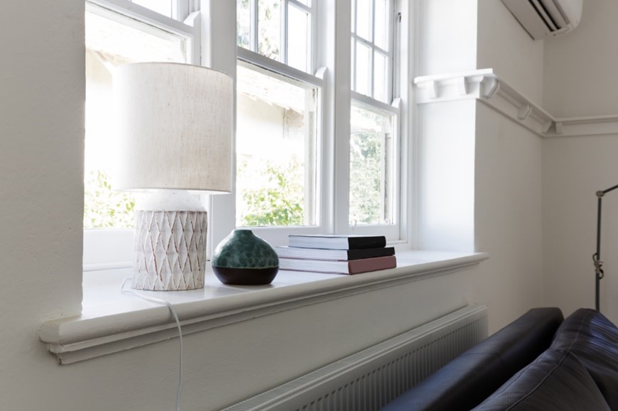 Beautiful white wooden sash windows