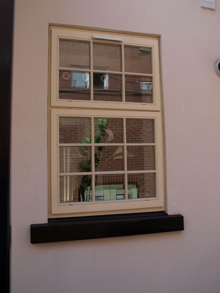 casement window mounted in a wall