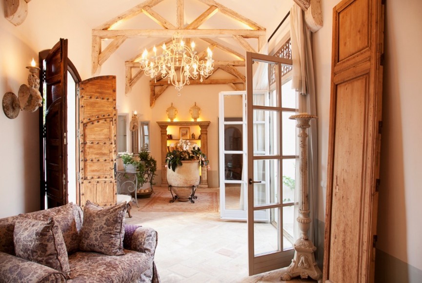 Stunning grand interior french doors