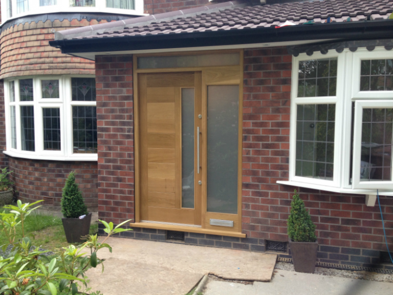 Beautiful handcrafted wooden door