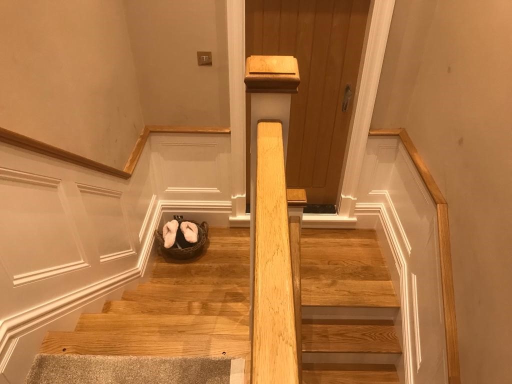 Beautiful natural wood staircase built by Darcy Joinery