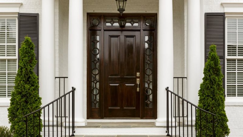 Beautiful wooden front door