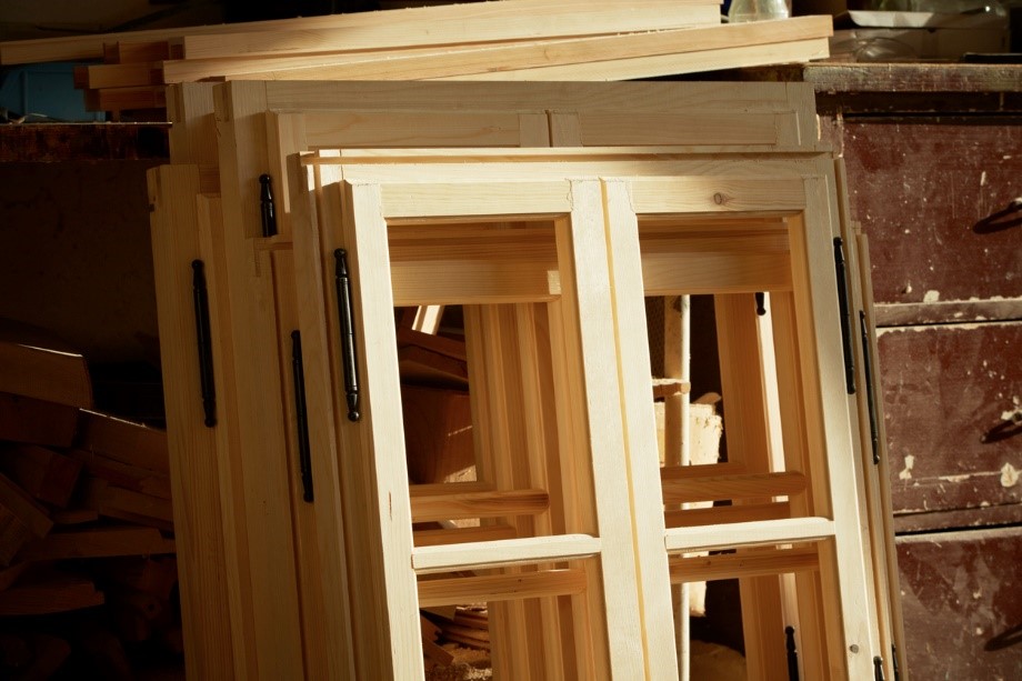 Crafted wooden frames that are used in window restoration