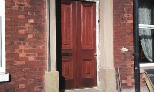 Dark Red Meranti Door